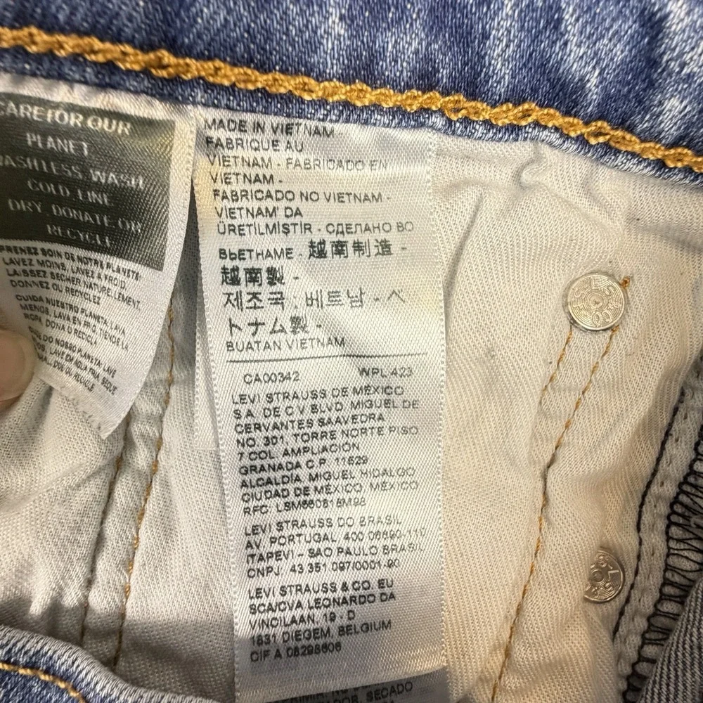 Levis 505 Jeans Mens 29x30 Medium Wash Blue Straight Stretch Denim Cowboy